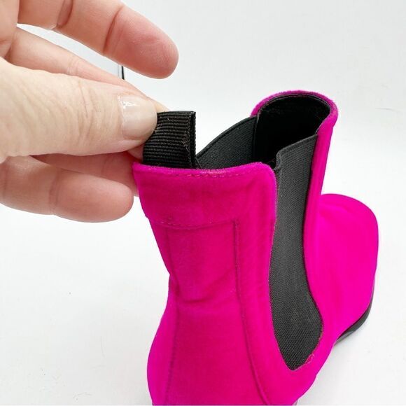 Roger Vivier Fuchsia Pyramide‎ Velvet Chelsea Boot Sz EU 34 US Sz 4 UK 2 - Picture 6 of 12